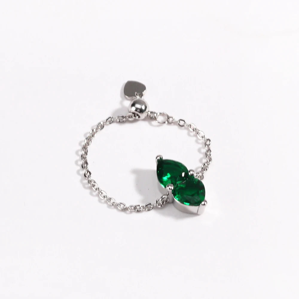 خاتم لولوا على شكل قلبين